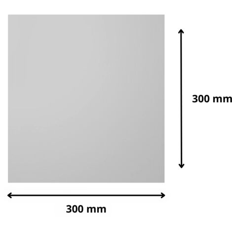 Plaque verre acrylique miroir 3 mm - 30 x 30 cm (300 x 300 mm) - Verre synthétique - Bord droits - Plexiglass