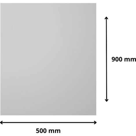Plaque verre acrylique miroir 3 mm - 50 x 90 cm (500 x 900 mm) - Verre synthétique - Bord droits - Plexiglass