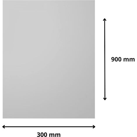 Plaque verre acrylique miroir 3 mm - 30 x 90 cm (300 x 900 mm) - Verre synthétique - Bord droits - Plexiglass