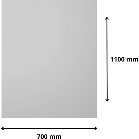 Plaque verre acrylique miroir 3 mm - 70 x 110 cm (700 x 1100 mm) - Verre synthétique - Bord droits - Plexiglass
