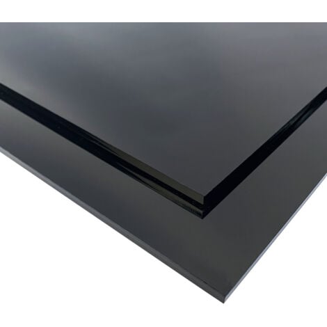 Plaque de verre synthétique ronde noir 2 mm ou 4 mm 80 cm (800 mm