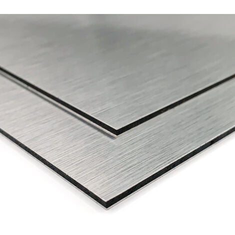 Panneau aluminium composite brossé 300x900 mm – Épaisseur 3 mm – Plaque rigide déco ou pro, intérieur/extérieur