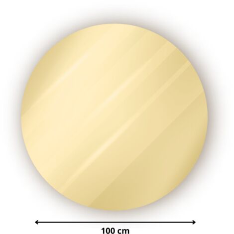 Rond verre acrylique miroir or 3 mm - Diamètre 100 cm (1000 mm) - Disque verre synthétique - Miroir or rond - Plexiglass (1/4)
