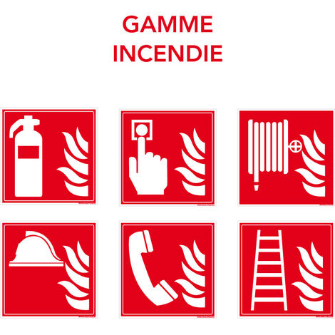 Panneau Extincteur Classe D Incendie. Sticker Extincteur, PVC, Alu