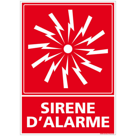 Sticker signalétique - Alarme incendie Etiquette & Autocollant