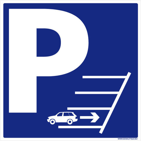 Panneau Parking (flèche droite) - Rigide Ø300mm - 4061306 : :  Bricolage