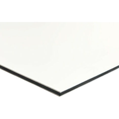 Panneau Composite Aluminium Couleur 3 mm - Plaque Aluminium Composite. Plaque  Alu Couleur 3 mm. Composite Aluminium Couleur - Blanc - 100 x 100 mm