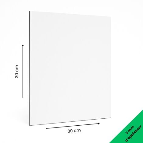 Panneau aluminium composite Blanc 300x300 mm – Épaisseur 3 mm – Plaque rigide déco ou pro, intérieur/extérieur