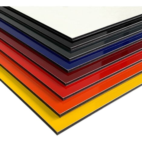 Panneau aluminium composite Blanc 300x300 mm – Épaisseur 3 mm – Plaque rigide déco ou pro, intérieur/extérieur