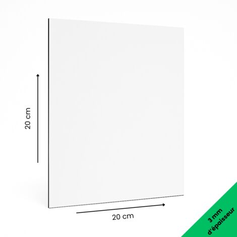 Panneau aluminium composite Blanc 200x200 mm – Épaisseur 3 mm – Plaque rigide déco ou pro, intérieur/extérieur