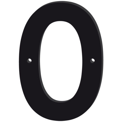 NUMERO DE MAISON DROIT EN PLEXI NOIR BRILLANT.- 3 - 10 cm