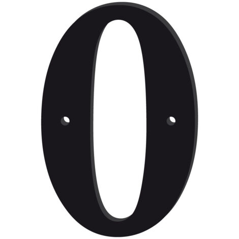 NUMERO DE MAISON ELEGANT EN PLEXI NOIR BRILLANT.- 9 - 10 cm
