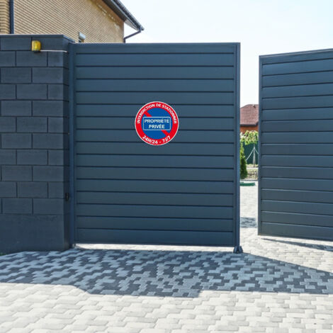 Aua Signaletique - Parkverbotsschild "Privatgrund - 24h/7 Tage" - 330 Mm, Selbstklebend Oder Alu Dibond