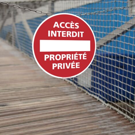 Propriété Privée Sous Video Surveillance 24H/24 Panneau Signalisation - PVC - Diamètre 125 Mm