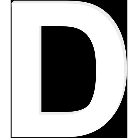Lettre Décorative Plexiglass Blanc.- D - 15 cm (1/5)
