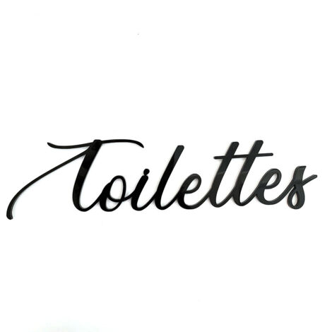 Plaque de porte en plexiglass noir 4mm – Décoration intérieure pour toilettes, salon, buanderie, cuisine – Fabrication française éco-responsable – Adzif.Biz Le Sticker De Decoration