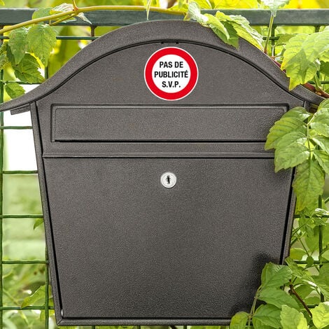 Autocollant sticker PAS DE PUBLICITE - STOP PUB boite aux lettres