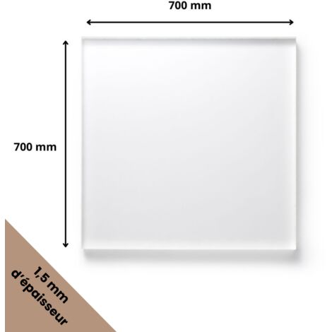 Plaque verre acrylique transparent 1,5 mm - 70 x 70 cm (700 x 700 mm) - Verre synthétique - Plaque PMMA XT - Plexiglass