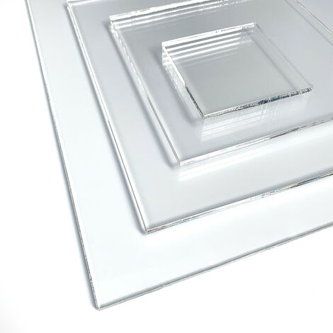 Plaque Verre Acrylique 2 mm. Feuille de verre acrylique transparent. Verre synthétique extrudé. Plaque PMMA XT. - 30 x 40 cm (300 x 400 mm)