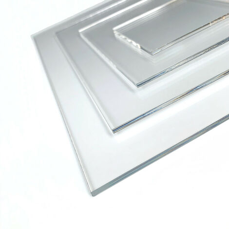 Plaque Verre Acrylique 4 mm. Feuille de verre acrylique transparent. Verre synthétique extrudé. Plaque PMMA XT. - 80 x 110 cm (800 x 1100 mm)