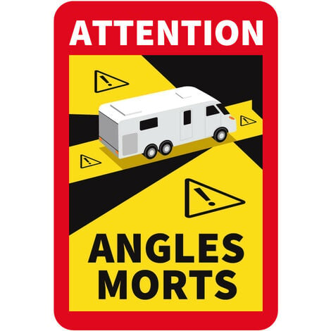 Autocollants Attention Angles Morts Camping-Car (M0379