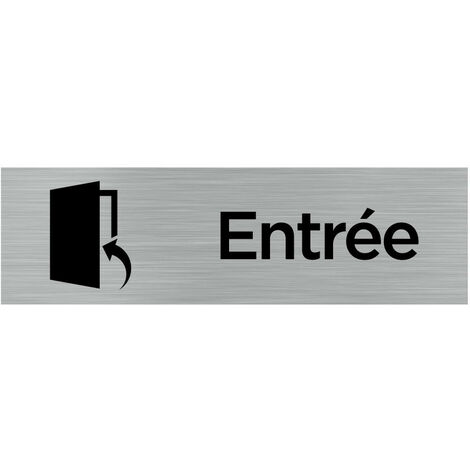 Pictogramme ENTREE (Q0074).- Plaque aluminium brossé - (1/5)