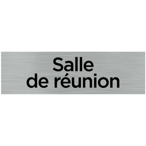 Pictogramme SALLE DE REUNION (Q0089).- Adhésif aspect aluminium brossé -