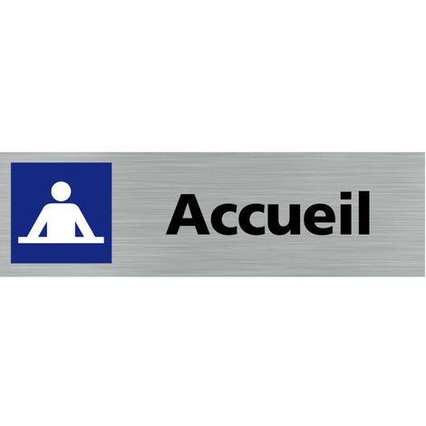 Pictogramme ACCUEIL (Q0101).- Plaque aluminium brossé - (1/5)