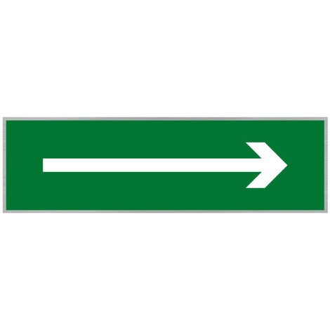 Pictogramme FLECHE VERS LA DROITE (Q0333).- Adhésif aspect aluminium brossé - (1/5)