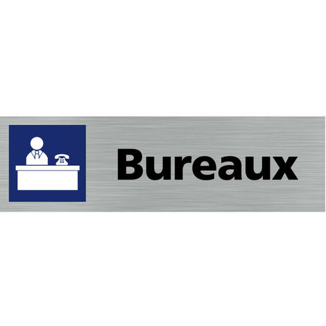 Pictogramme BUREAUX (Q0102).- Plaque aluminium brossé - (1/5)