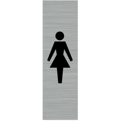 Pictogramme TOILETTES FEMMES (Q0131).- Plaque aluminium brossé - (1/5)