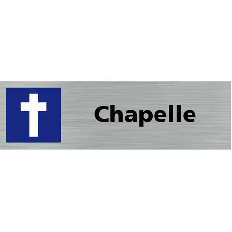 Pictogramme CHAPELLE (Q0232).- Plaque aluminium brossé - (1/5)