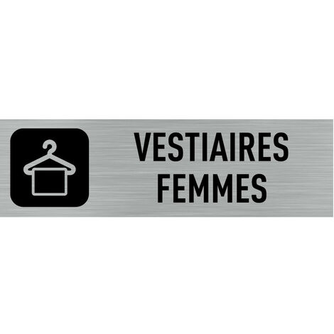 Pictogramme VESTIAIRES FEMMES (Q0007).- Plaque aluminium brossé - (1/5)