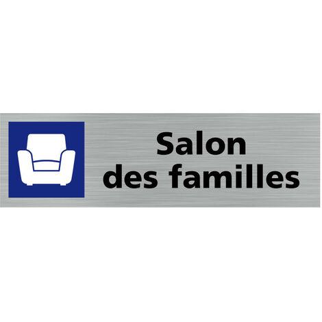 Pictogramme SALON DES FAMILLES (Q0235).- Adhésif aspect aluminium brossé - (1/5)