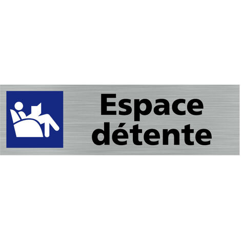 Pictogramme ESPACE DETENTE (Q0267).- Plaque aluminium brossé - (1/5)