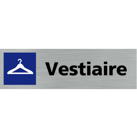 Pictogramme VESTIAIRE (Q0108).- Plaque aluminium brossé - (1/5)