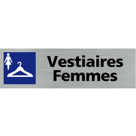 Pictogramme VESTIAIRES FEMMES (Q0109).- Plaque aluminium brossé - (1/5)
