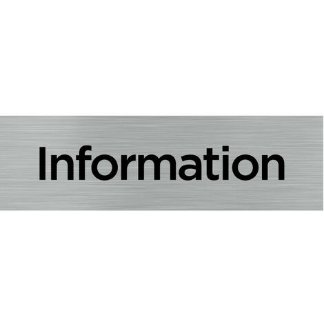 Pictogramme INFORMATION (Q0085).- Plaque aluminium brossé - (1/5)