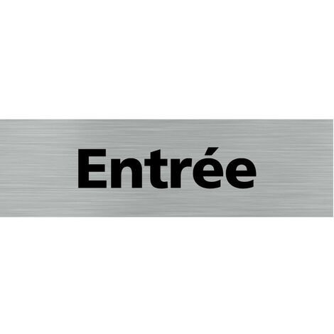 Pictogramme ENTREE (Q0140).- Plaque aluminium brossé - (1/5)
