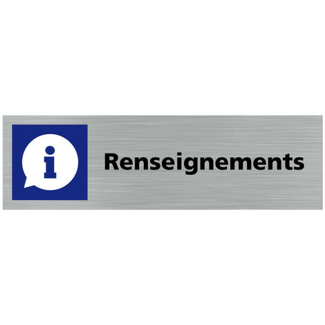 Pictogramme RENSEIGNEMENTS (Q0369).- Plaque aluminium brossé - (1/5)