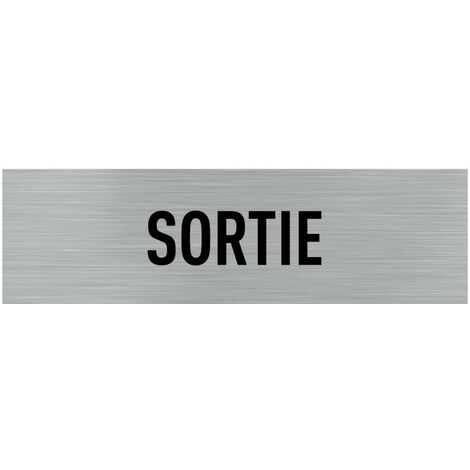 Pictogramme SORTIE (Q0025).- Plaque aluminium brossé - (1/5)