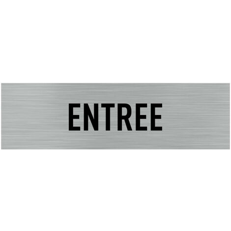 Pictogramme ENTREE (Q0024).- Plaque aluminium brossé - (1/5)
