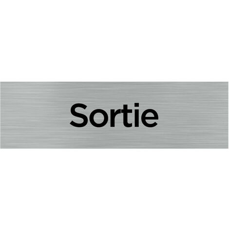 Pictogramme SORTIE (Q0079).- Plaque aluminium brossé -