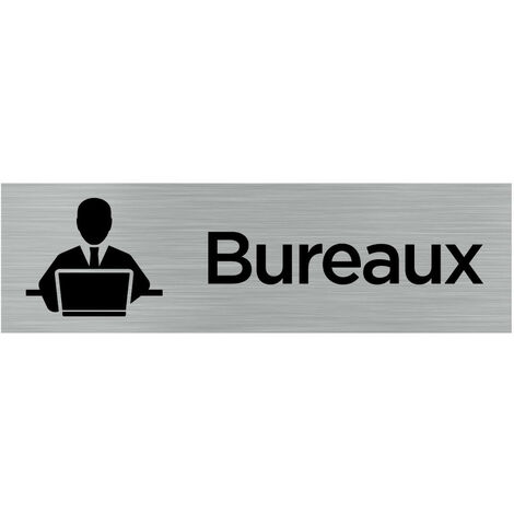 Pictogramme BUREAUX (Q0073).- Plaque aluminium brossé - (1/5)