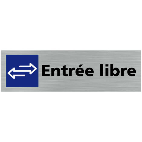 Pictogramme ENTREE LIBRE (Q0300).- Plaque aluminium brossé - (1/5)