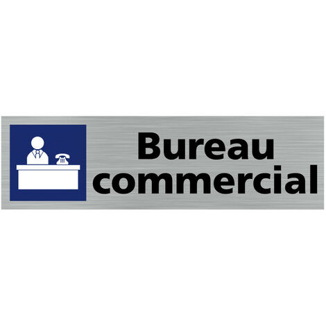 Pictogramme BUREAU COMMERCIAL (Q0431).- Plaque aluminium brossé - (1/5)