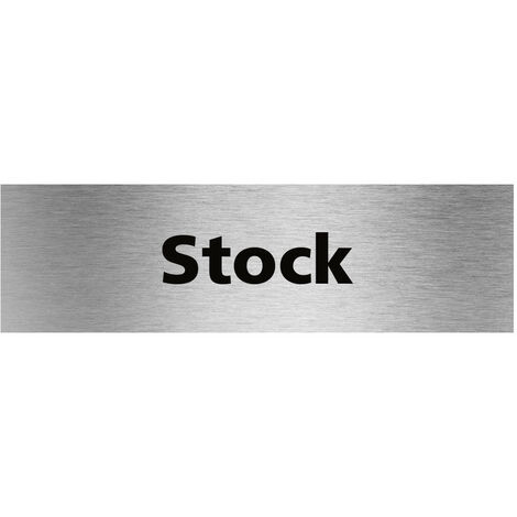 Pictogramme Stock (Q0474).- Plaque aluminium brossé -
