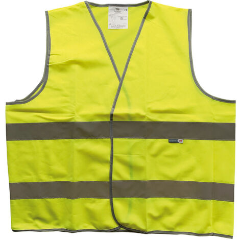 Gilet De Signalisation Guide-File Haute Visibilité - Jaune Ou Vert Fluorescent Avec Bandes Rétroréfléchissantes - Taille L Ou XL