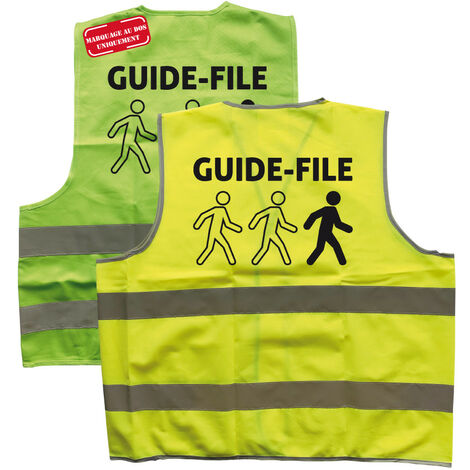 GILET DE SIGNALISATION GUIDE.FILE (WGILETGF).- Jaune fluo - L (1/5)