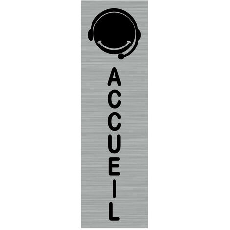 Pictogramme ACCUEIL (Q0046).- Plaque aluminium brossé - (1/5)